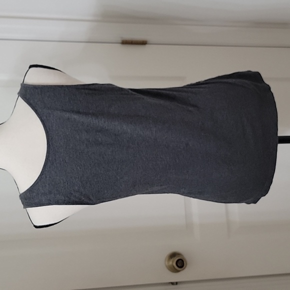 Loft Size S Dark Gray Tank Top with Sequin Stripes, Excellent Used Condition - Picture 5 of 12